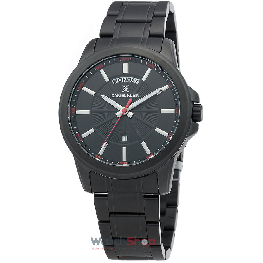 Ceas Daniel Klein Original Barbatesc Elegant Negru PREMIUM DK.1.12365.3 Quartz cu Comanda Online