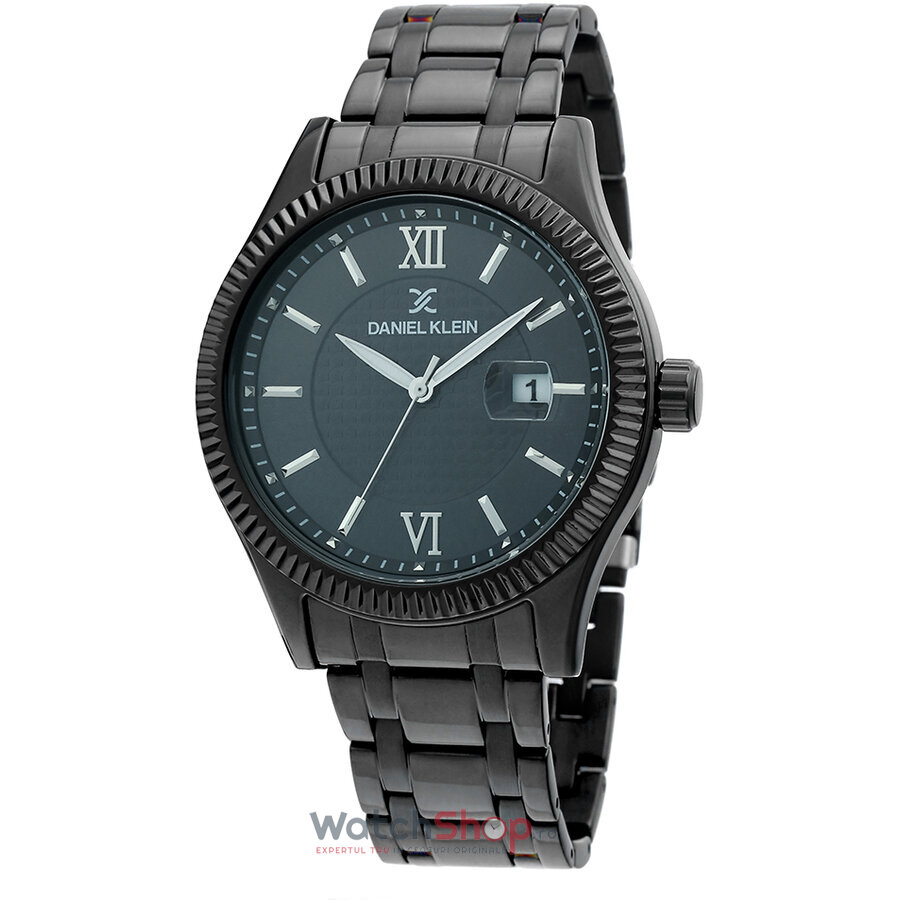 Ceas Daniel Klein Original Barbatesc Elegant Negru PREMIUM DK.1.12389.6 Quartz cu Comanda Online