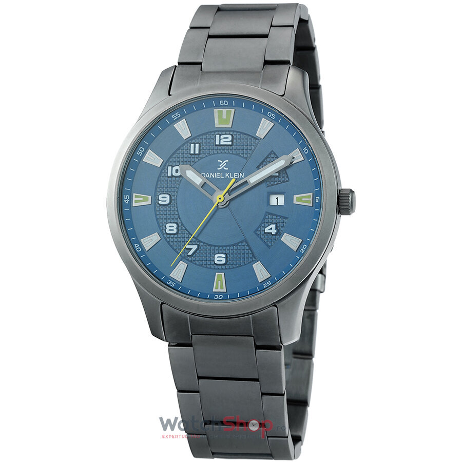 Ceas Daniel Klein Original Barbatesc Fashion Albastru PREMIUM DK.1.12265.6 Quartz cu Comanda Online