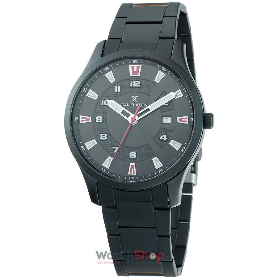 Ceas Daniel Klein Original Barbatesc Fashion Negru PREMIUM DK.1.12265.4 Quartz cu Comanda Online