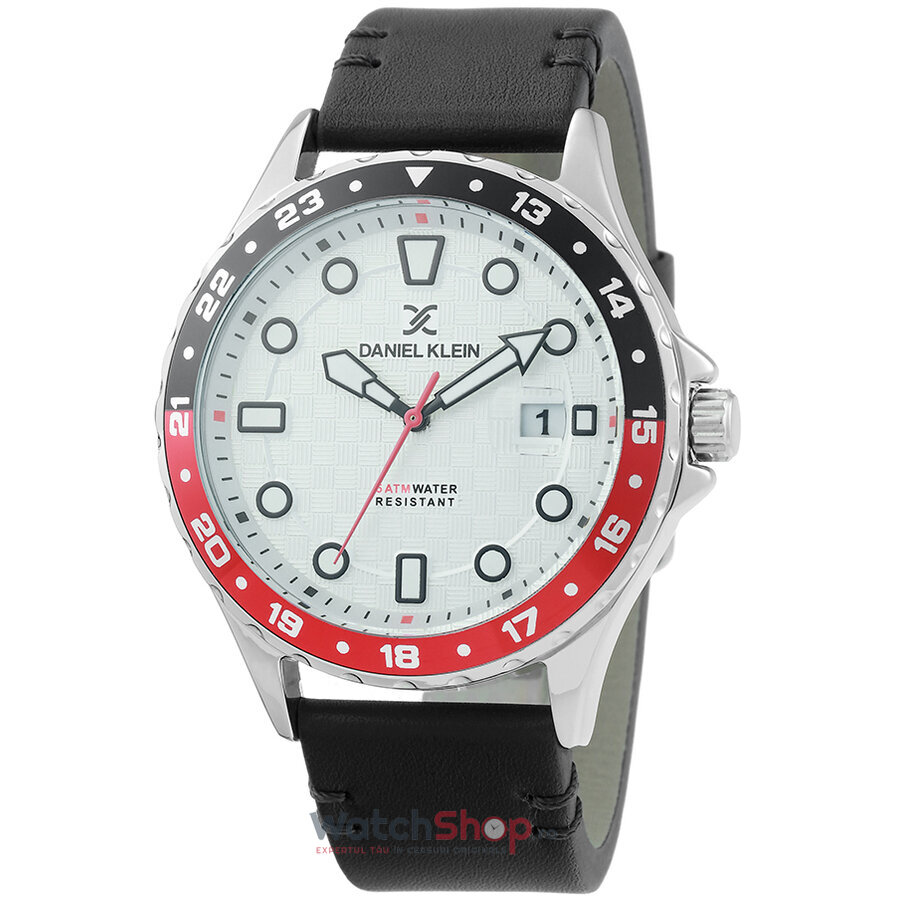 Ceas Daniel Klein Original Barbatesc Sport Alb Argintiu PREMIUM DK.1.12349.2 Quartz cu Comanda Online