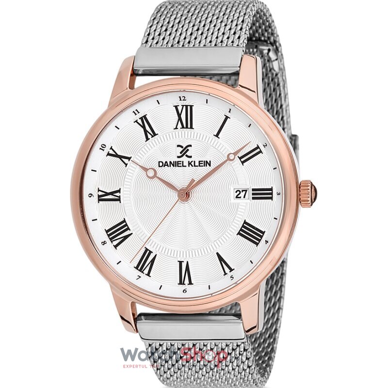 Ceas Daniel Klein Original Barbatesc Sport Alb Argintiu PREMIUM DK12168-3 Quartz cu Comanda Online