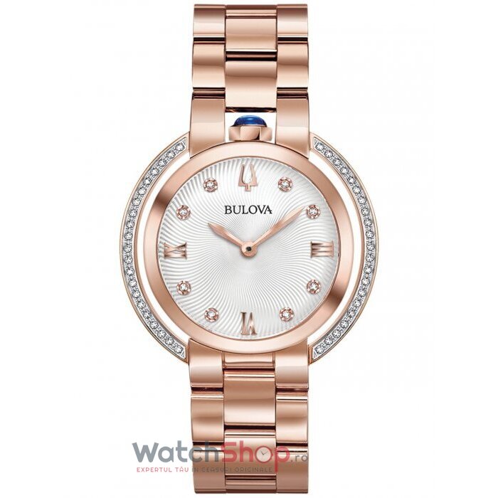 Ceas Elegant Bulova RUBAYAT 98R248 Argintiu de Dama Original cu Comanda Online