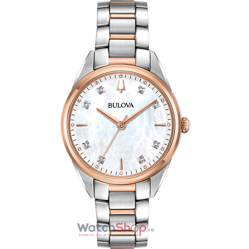 Ceas Elegant Bulova SUTTON 98P183 Alb de Dama Original cu Comanda Online