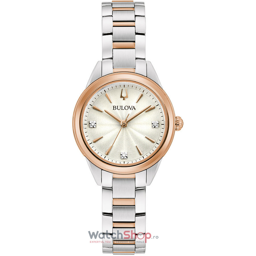 Ceas Elegant Bulova SUTTON 98P200 Argintiu de Dama Original cu Comanda Online