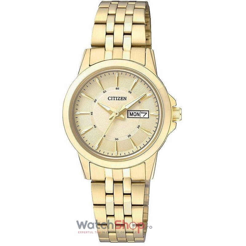 Ceas Elegant Citizen BASIC EQ0603-59PE Auriu de Dama Original cu Comanda Online