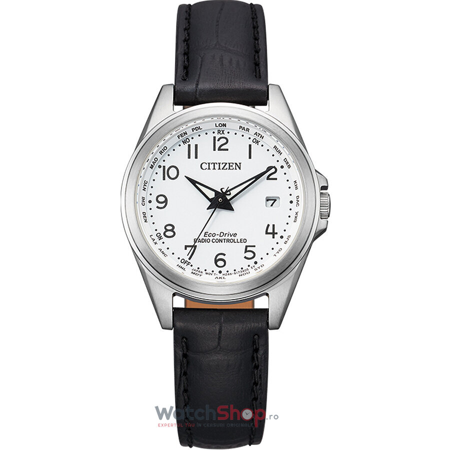 Ceas Elegant Citizen EC1180-14A RADIO-CONTROLLED Alb de Dama Original cu Comanda Online