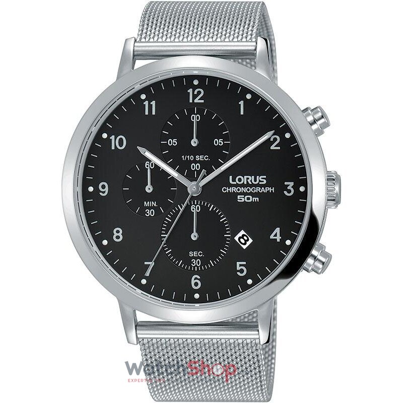 Ceas Elegant Lorus by Seiko Barbatesc DRESS RM311EX-9 Cronograf Negru Quartz Original cu Comanda Online