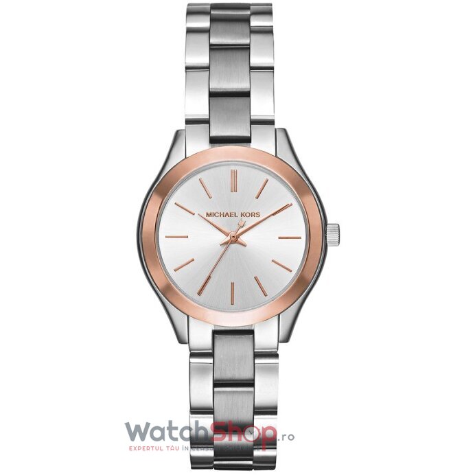 Ceas Elegant Michael Kors MINI SLIM RUNWAY MK3514 Argintiu de Dama Original cu Comanda Online