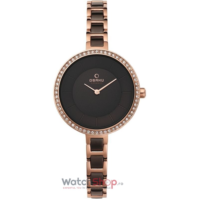 Ceas Elegant Obaku FROST V191LEVNSV Maro inchis de Dama Original cu Comanda Online