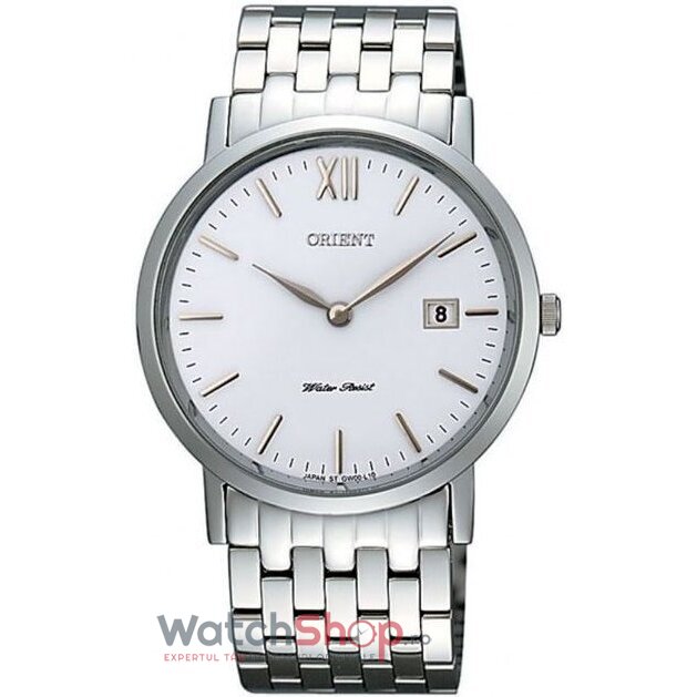 Ceas Elegant Orient Barbatesc DESIGN GW00004W Alb Quartz Original cu Comanda Online