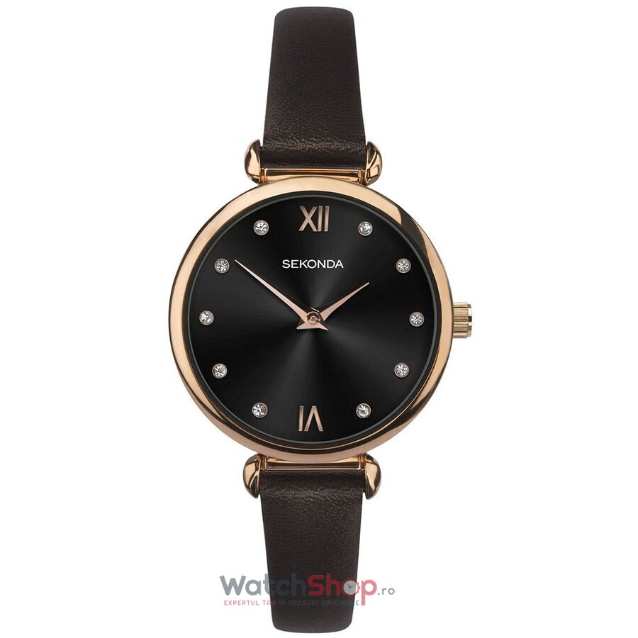 Ceas Elegant Sekonda 2785 Negru de Dama Original cu Comanda Online