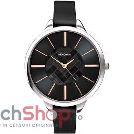 Ceas Elegant Sekonda EDITIONS 2876 Negru de Dama Original cu Comanda Online