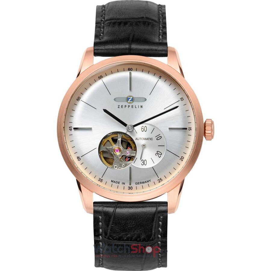 Ceas Elegant Zeppelin Barbatesc FLATLINE 7362-4 Argintiu Automatic Original cu Comanda Online