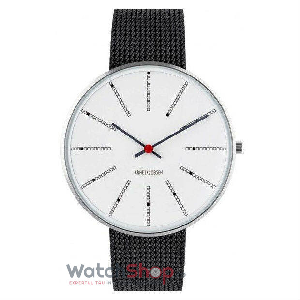 Ceas Fashion Arne Jacobsen Barbatesc BANKERS 53102-2010 Mesh Alb Quartz Original cu Comanda Online