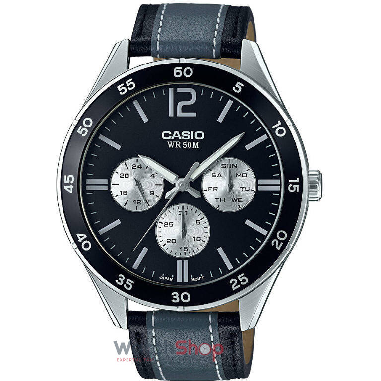 Ceas Fashion Casio Barbatesc MTP-E310L-1A1 Negru Quartz Original cu Comanda Online