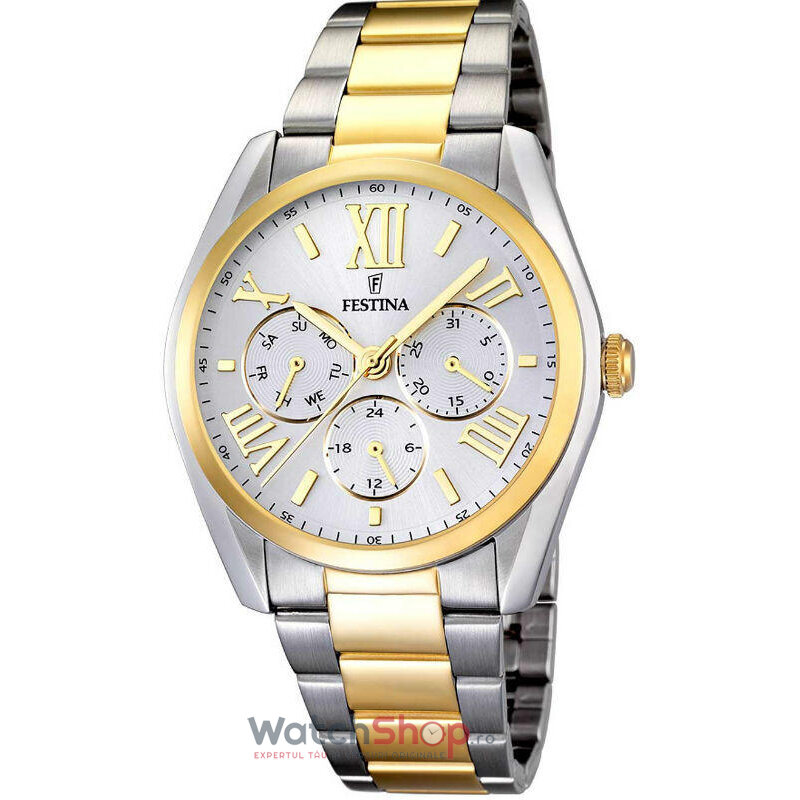 Ceas Festina Original Barbatesc Elegant Argintiu F16751/1 Quartz cu Comanda Online