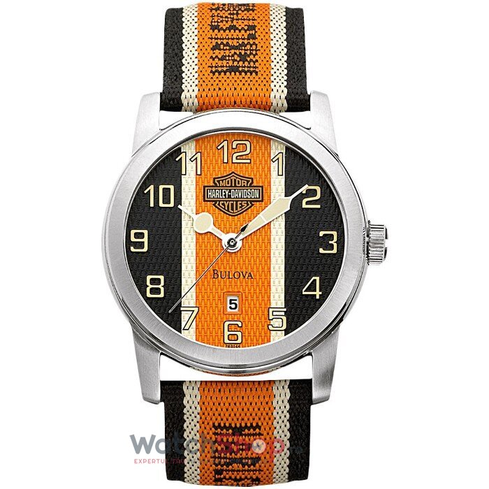 Ceas Harley-Davidson Original Barbatesc Sport Negru STRAP 76B144 Quartz cu Comanda Online