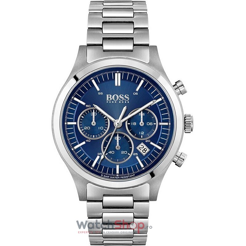 Ceas Hugo Boss Original Barbatesc Casual Albastru METRONOME 1513801 Cronograf Quartz cu Comanda Online