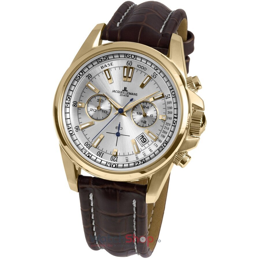 Ceas Jacques Lemans Original Barbatesc Casual Argintiu Liverpool 1-1117.1KN Chronograph Quartz cu Comanda Online