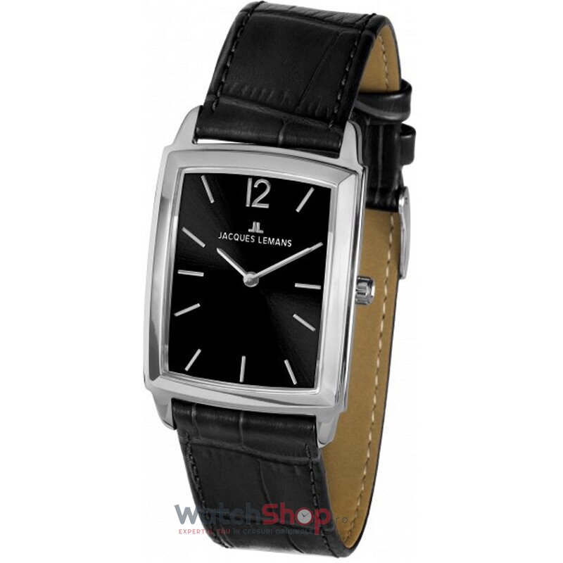 Ceas Jacques Lemans Original Barbatesc Casual Negru BIENNE 1-1905A Quartz cu Comanda Online