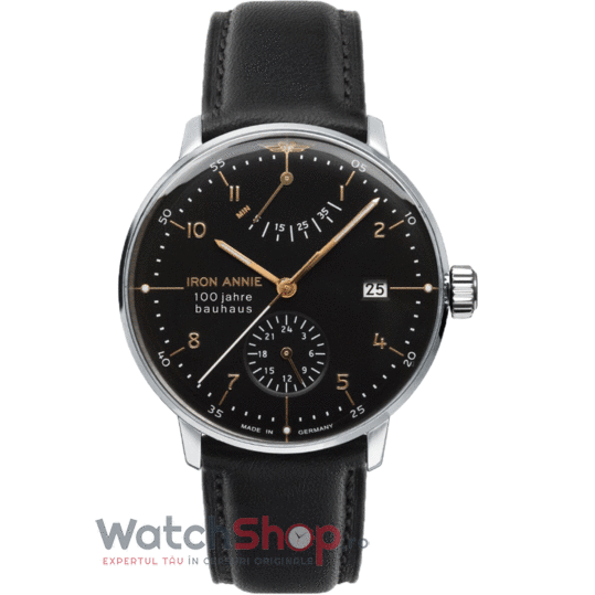 Ceas Junkers Original Barbatesc Casual Negru Iron Annie BAUHAUS 5060-2 Automatic cu Comanda Online