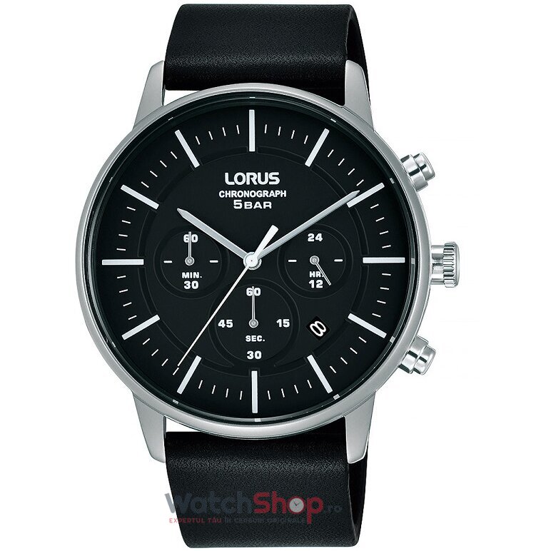 Ceas Lorus Original Barbatesc Casual Negru RT307JY9 Cronograf Quartz cu Comanda Online