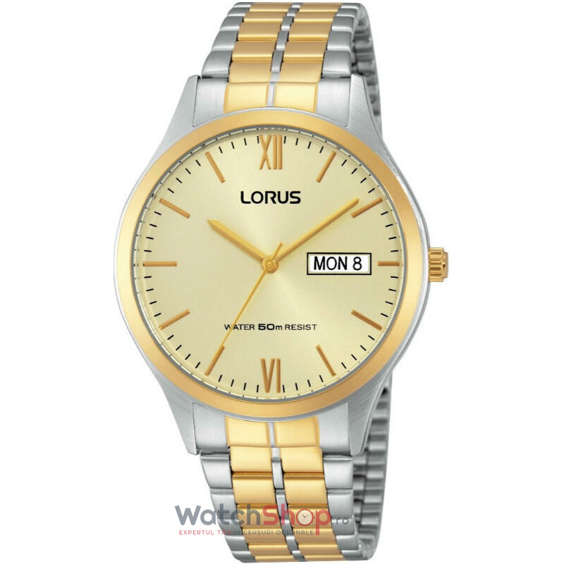 Ceas Lorus by Seiko Casual Barbatesc RXN08DX-9 Auriu Quartz cu Comanda Online