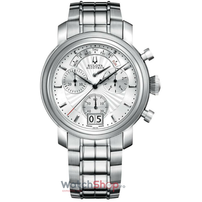 Ceas Lux Bulova Barbatesc ACCUTRON 63C109 Cronograf Argintiu Quartz Original cu Comanda Online