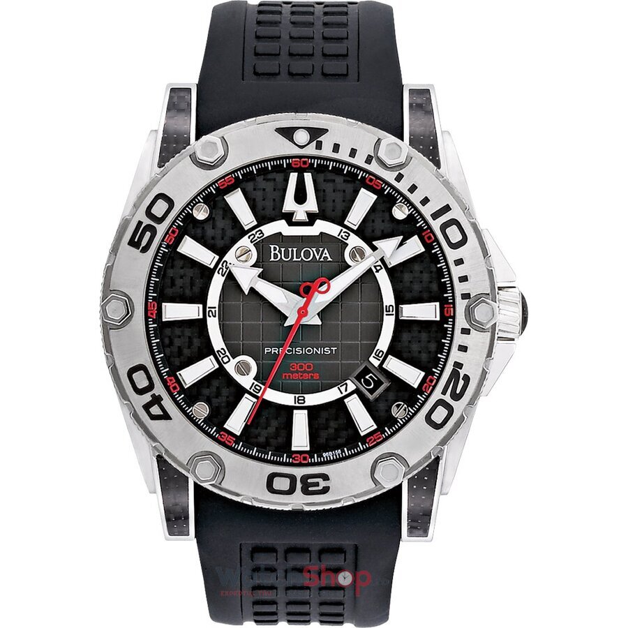 Ceas Lux Bulova Barbatesc PRECISIONIST 96B155 Champlain Negru Quartz Original cu Comanda Online