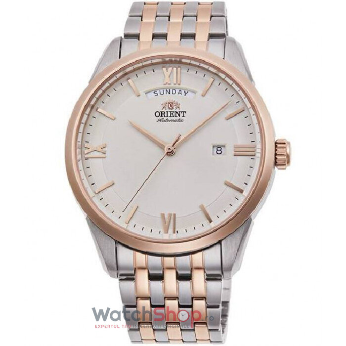 Ceas Orient Original Barbatesc Elegant Alb CONTEMPORARY RA-AX0001S0HB Automatic cu Comanda Online