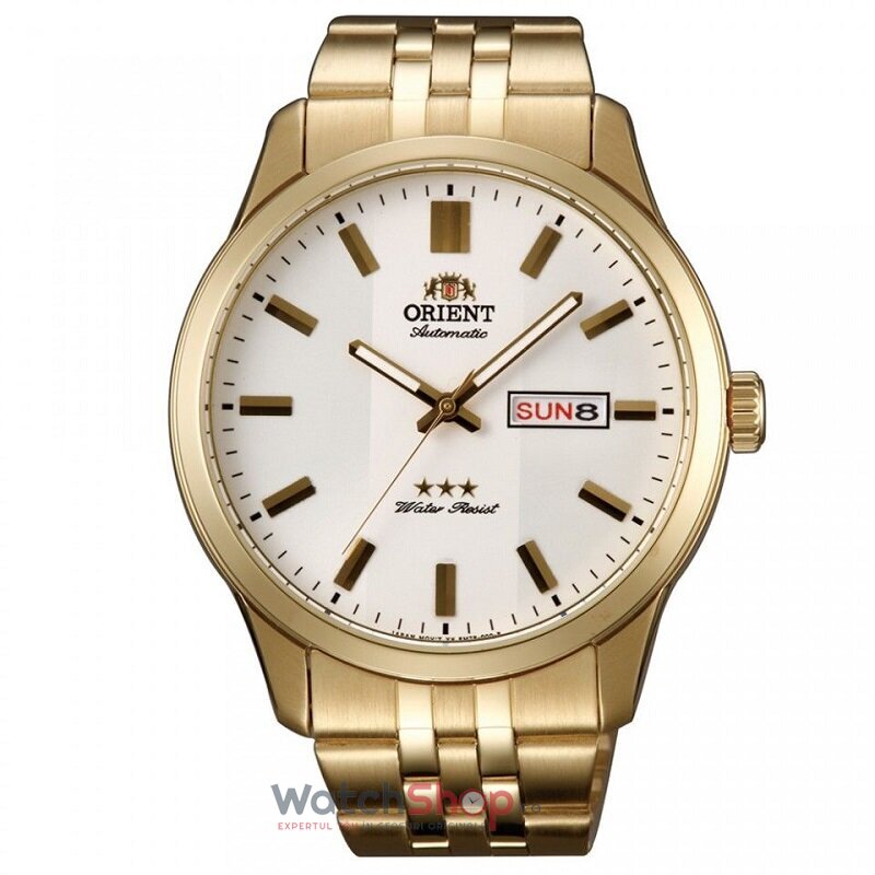 Ceas Orient Original Barbatesc Elegant Alb THREE STAR RA-AB0010S19B Automatic cu Comanda Online