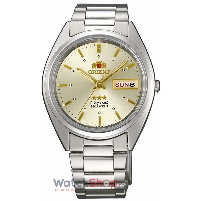 Ceas Orient Original Barbatesc Elegant Auriu THREE STAR FAB00005C9 Automatic cu Comanda Online