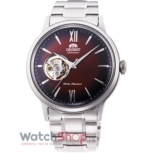 Ceas Orient Original Barbatesc Elegant Rosu RA-AG0027Y10B Open Heart Automatic cu Comanda Online