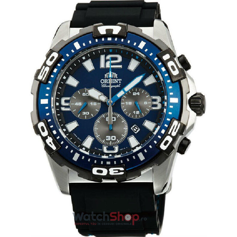 Ceas Orient Original Barbatesc Sport Albastru Y FTW05004D0 Cronograf Quartz cu Comanda Online