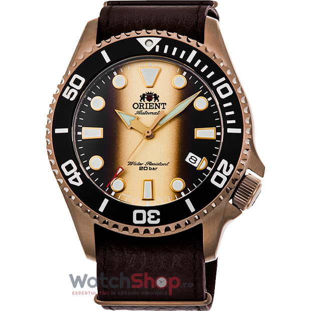 Ceas Orient Original Barbatesc Sport Champagne DIVER RA-AC0K05G00B Automatic cu Comanda Online