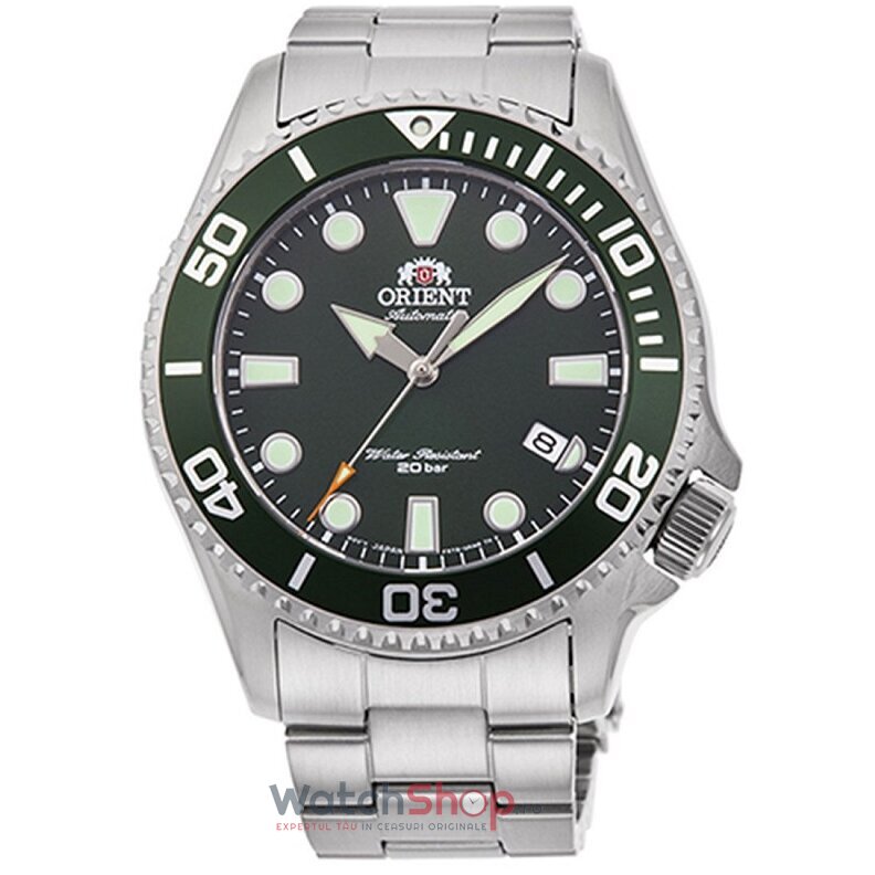 Ceas Orient Original Barbatesc Sport Verde DIVER RA-AC0K02E10B Automatic cu Comanda Online