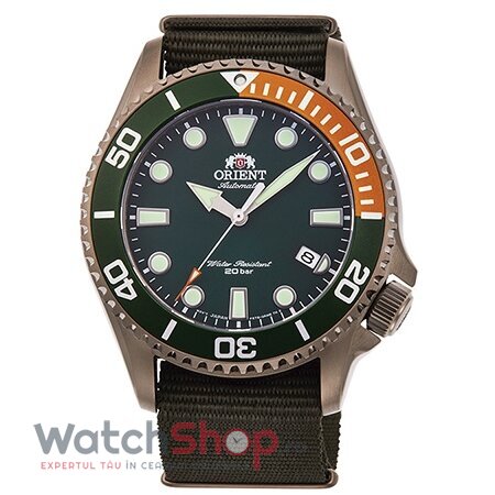 Ceas Orient Original Barbatesc Sport Verde DIVER RA-AC0K04E10B Automatic cu Comanda Online