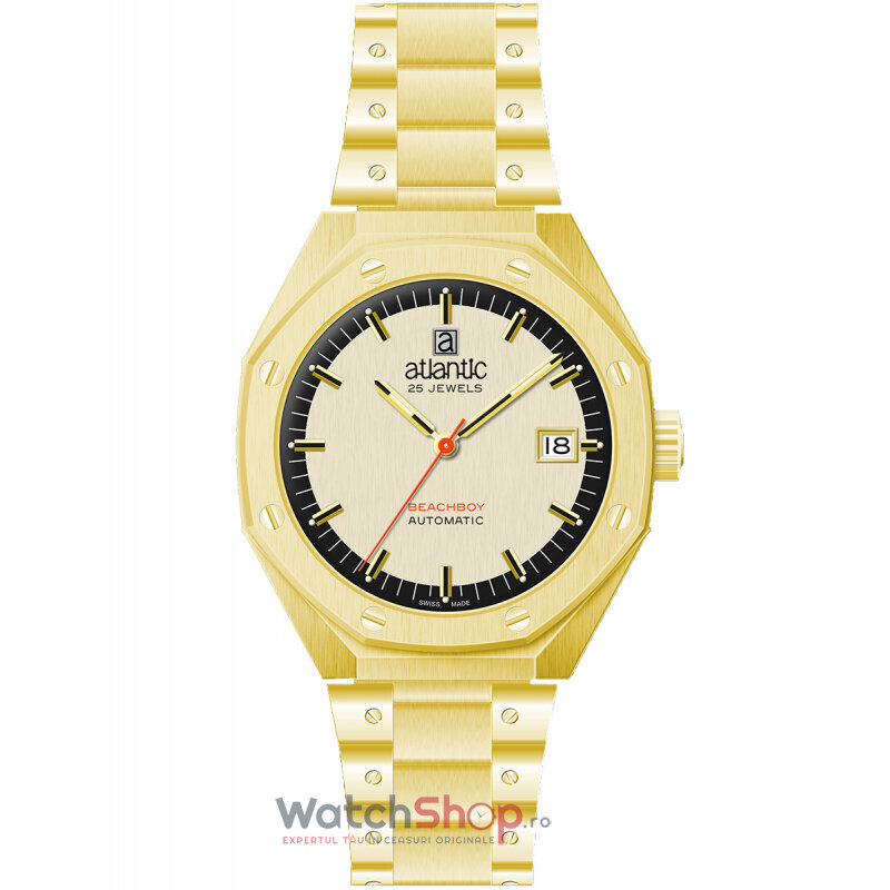 Ceas Original Atlantic Elegant Auriu BEACHBOY 58765.45.31 pentru Barbati cu Comanda Online