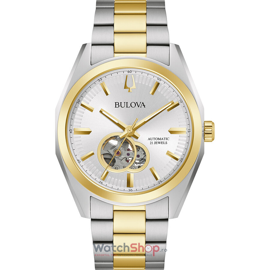 Ceas Original Bulova Casual Argintiu SURVEYOR 98A284 pentru Barbati cu Comanda Online