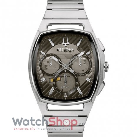 Ceas Original Bulova Casual Negru transparent CURV 96A257 Chronograph pentru Barbati cu Comanda Online