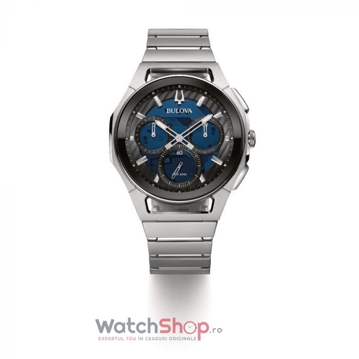 Ceas Original Bulova Sport Albastru CURV 96A205 Chronograph pentru Barbati cu Comanda Online