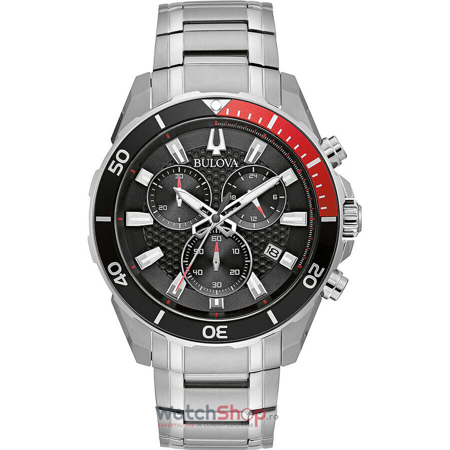 Ceas Original Bulova Sport Negru 98B344 Cronograf pentru Barbati cu Comanda Online