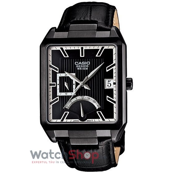 Ceas Original Casio Elegant Negru BESIDE BEM-309BL-1AVEF pentru Barbati cu Comanda Online