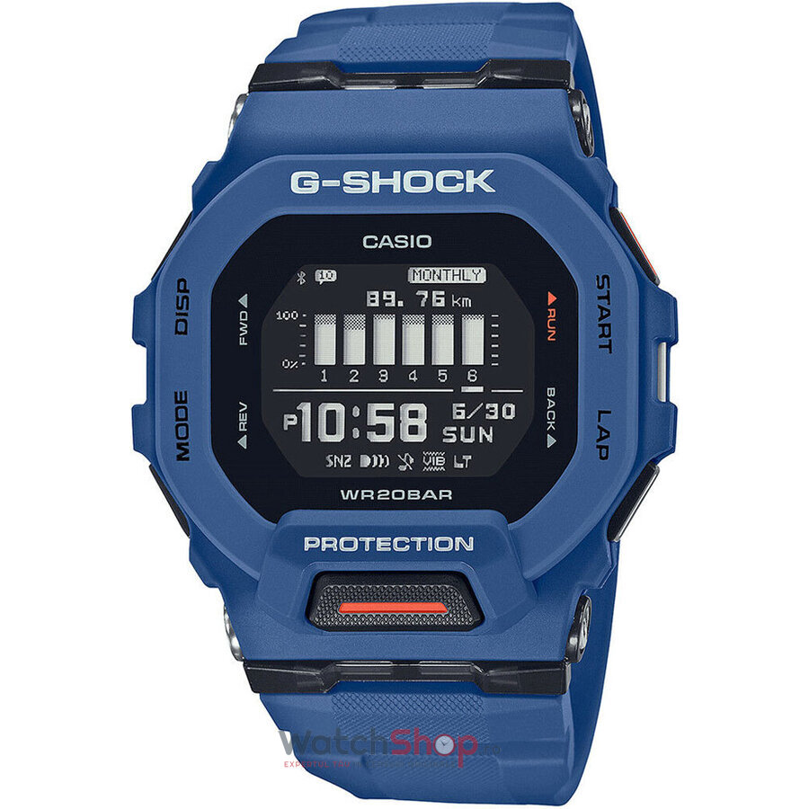 Ceas Original Casio Sport Negru G-SHOCK GBD-200-2ER Bluetooth pentru Barbati cu Comanda Online