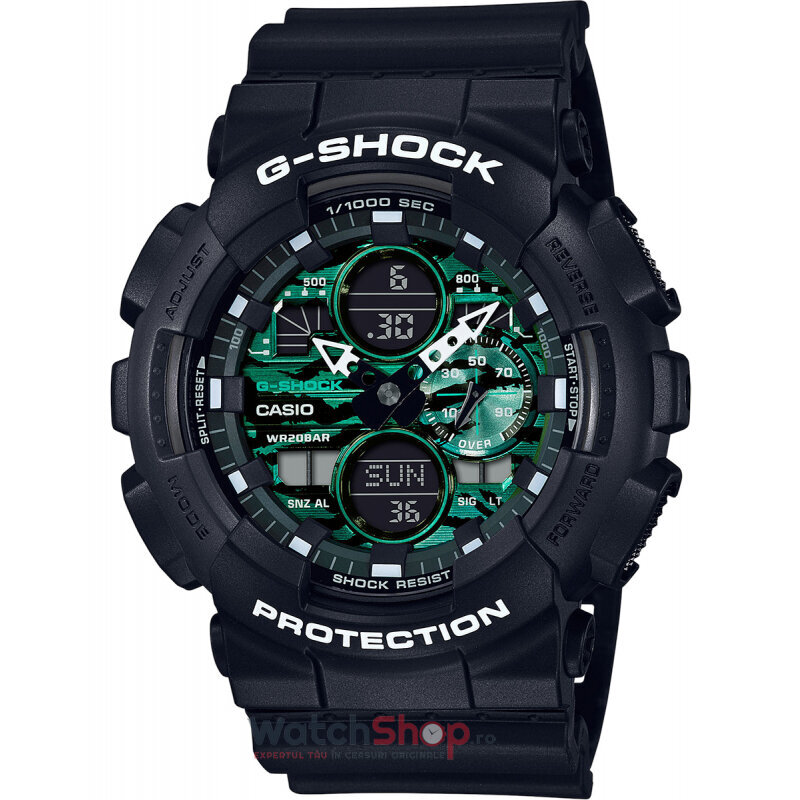 Ceas Original Casio Sport Verde GA-140MG-1AER pentru Barbati cu Comanda Online