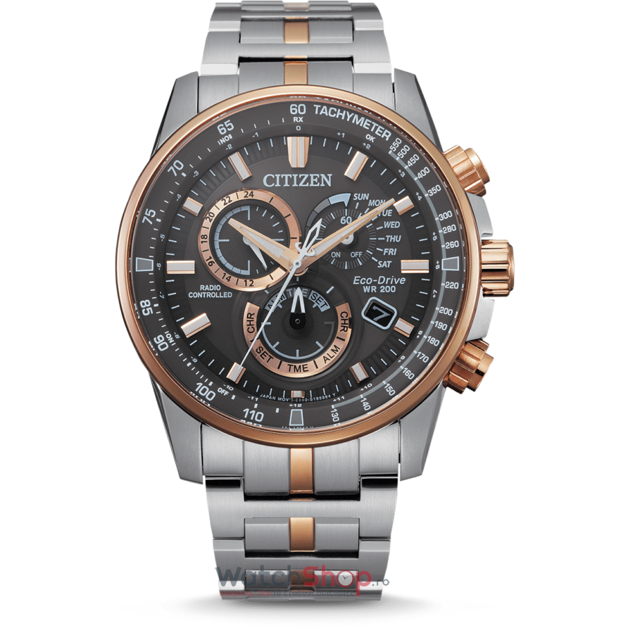 Ceas Original Citizen Sport Bej CB5886-58H Radio Controlled pentru Barbati cu Comanda Online