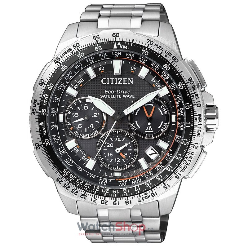 Ceas Original Citizen Sport Negru PROMASTER SKY CC9020-54E GPS Satellite Waves pentru Barbati cu Comanda Online