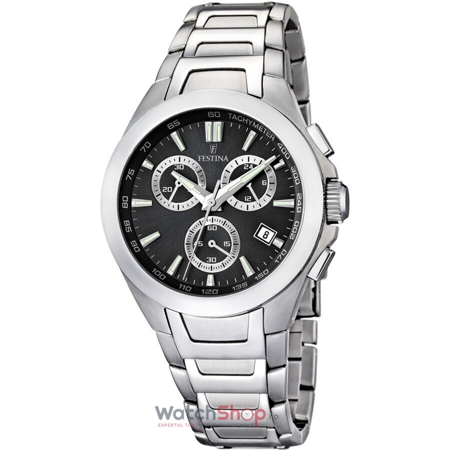 Ceas Original Festina Casual-Sport Negru F16678/6 Cronograf pentru Barbati cu Comanda Online