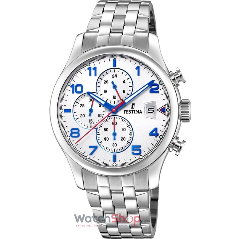 Ceas Original Festina Sport Argintiu TIMELESS F20374/4 Cronograf pentru Barbati cu Comanda Online